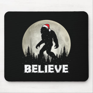 Tapis De Souris Chapeau de Père Noël Bigfoot Croit Lumières de Noë