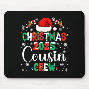 Tapis De Souris Chapeau de Père Noël Noël 2025 Équipe de Cousins X