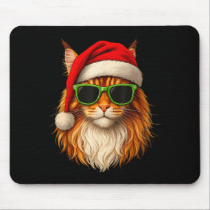 Tapis De Souris Chapeau de Santa Meowy Catmas Maine Coon Chat de N