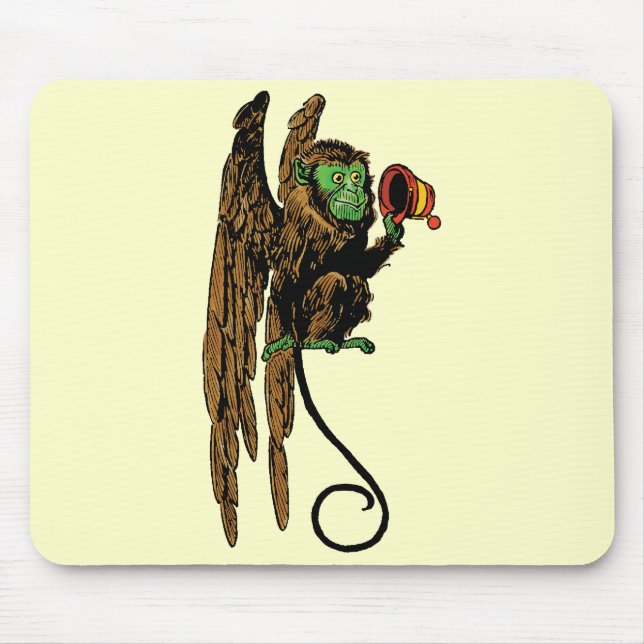 Tapis De Souris Chapeau de singe volant maléfique de l'assistant v (Devant)