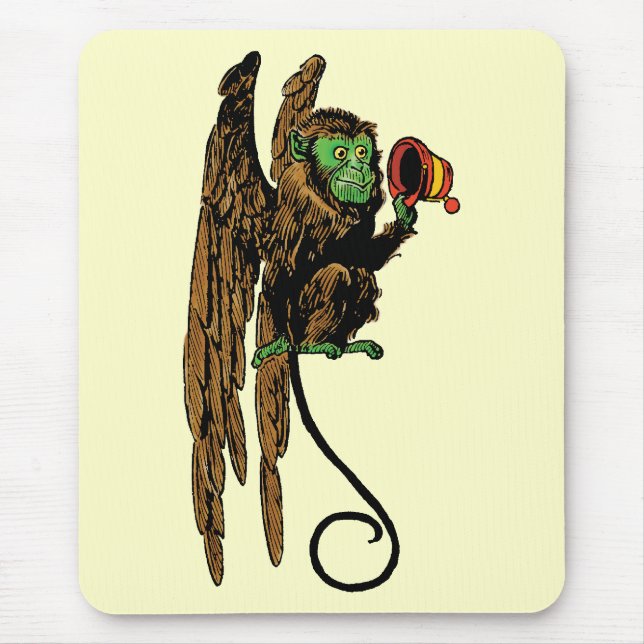 Tapis De Souris Chapeau de singe volant maléfique de l'assistant V (Devant)