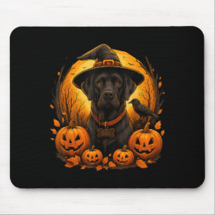 Tapis De Souris Chapeau de sorcière Halloween Black Lab Labrador C