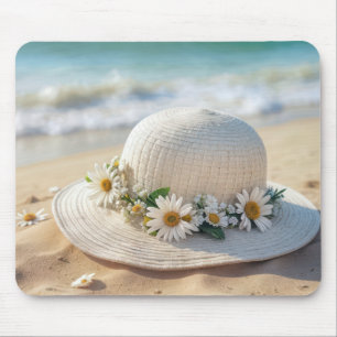 Tapis De Souris Chapeau d'été de plage