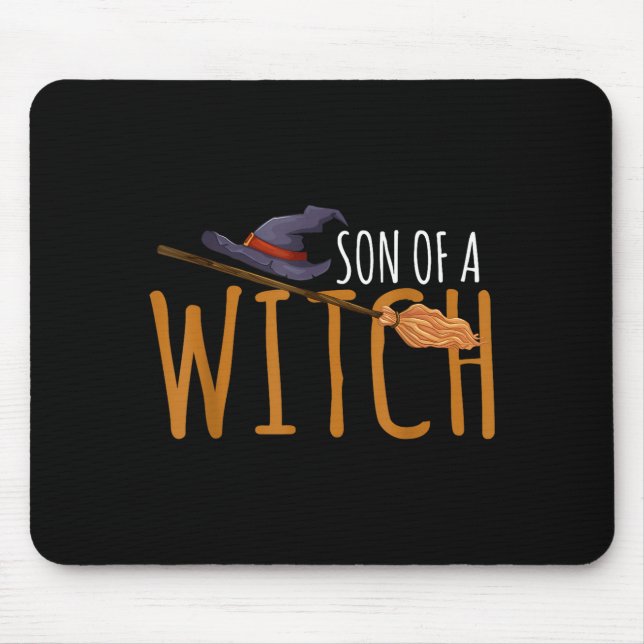 Tapis De Souris Chapeau d'Halloween fils de sorcière  (Devant)
