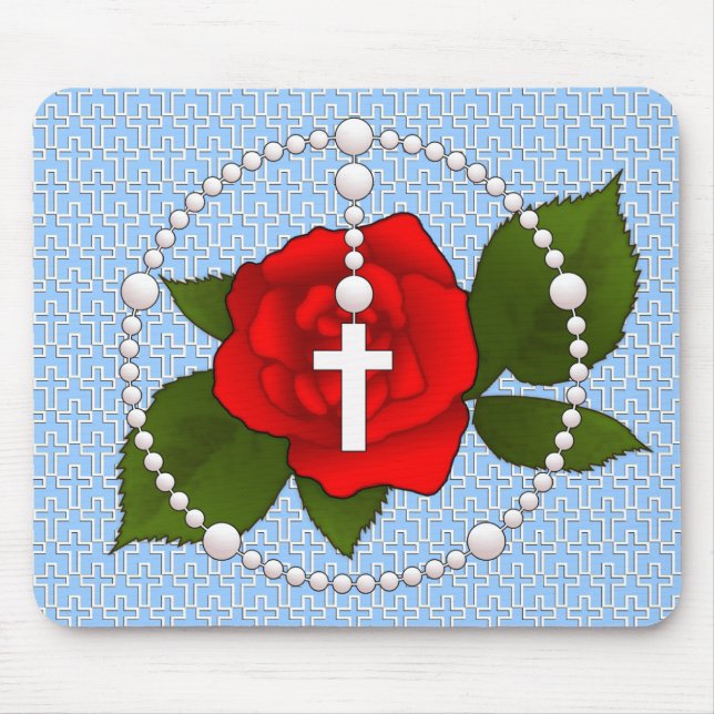 Tapis De Souris Chapelet avec le motif croisé (Devant)