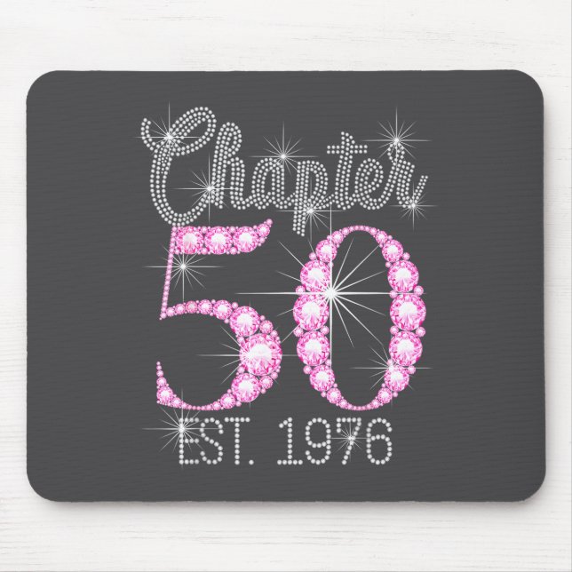 Tapis De Souris Chapter 50 Est 1976 Happy 50th Birthday Gift  (Devant)