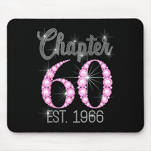 Tapis De Souris Chapter 60 Est 1966 Happy 60th Birthday Gift  (Devant)