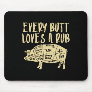 Tapis De Souris Chaque Beurre Aime Un Fruit Porc Bbq Grill Grilli