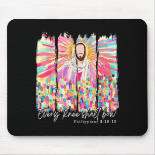 Tapis De Souris Chaque genou fléchira Verset biblique chrétien Jés