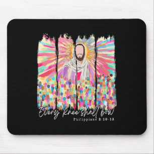 Tapis De Souris Chaque genou fléchira Verset de la Bible chrétienn