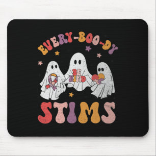 Tapis De Souris Chaque jour Stims Drôle Autisme Fantôme Halloween 