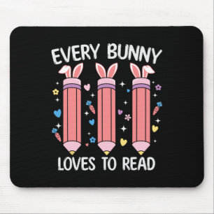 Tapis De Souris Chaque lapin adore lire des livres pour enseignant