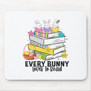 Tapis De Souris Chaque lapin adore lire Pâques Livre de lecture mi