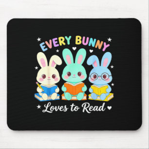Tapis De Souris Chaque lapin aime lire amoureux de livres biblioph