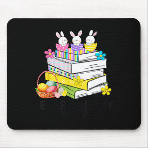 Tapis De Souris Chaque lapin aime lire un livre de lecture mignon 