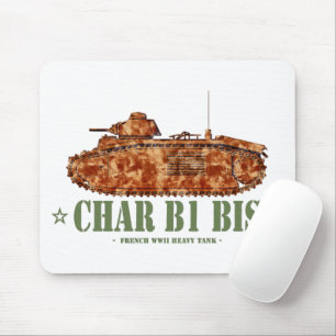Tapis De Souris Char B1 bis Guerre mondiale Deux 2ÈME GUERRE MONDI