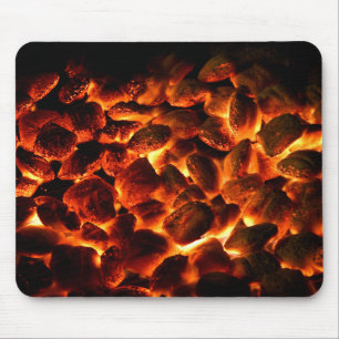 Tapis De Souris Charbons brûlants rouges