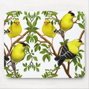 Tapis De Souris Chardonnerets de Deco dans les vignes Mousepad