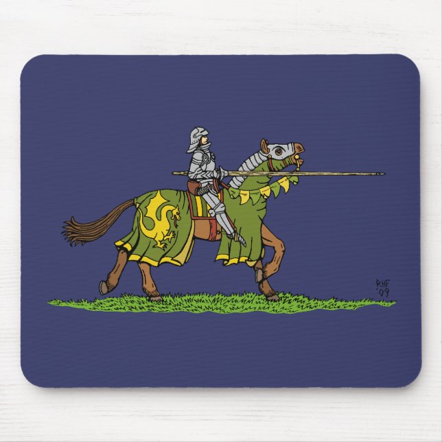 Tapis De Souris Chargement du chevalier médiéval (Devant)