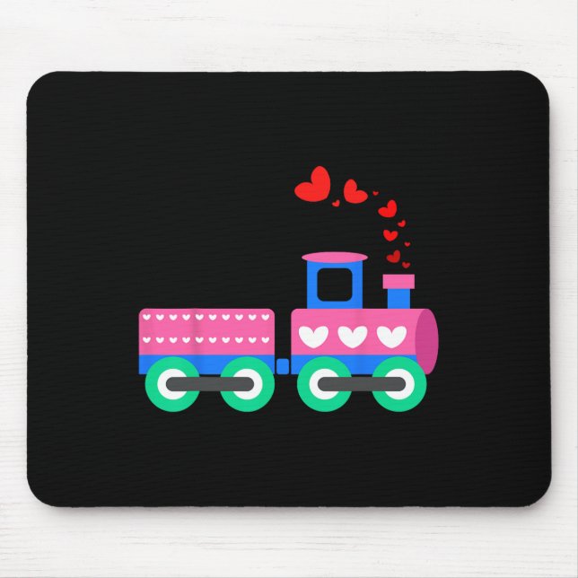 Tapis De Souris Charges D'Amour Train Saint-Valentin - Train Opéra (Devant)