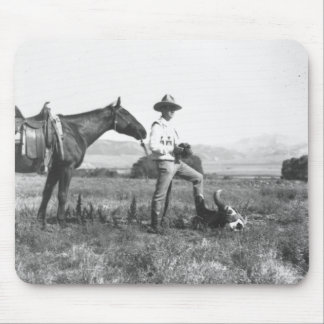 Tapis De Souris Charles Belden avec le cheval et le crâne