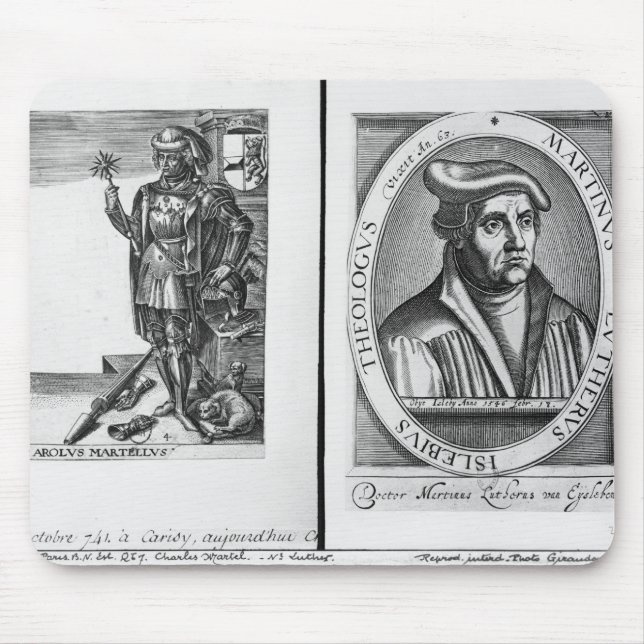 Tapis De Souris Charles Martel et Martin Luther (Devant)
