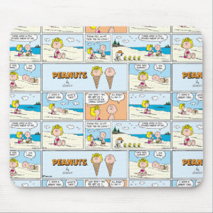 Tapis De Souris Charlie Brown & Glace Sally À La Plage