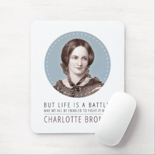 Tapis De Souris Charlotte Bronte Portrait et citation