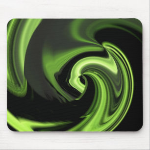 Tapis De Souris Chartreuse Vert Coeur Abstrait Mousepad
