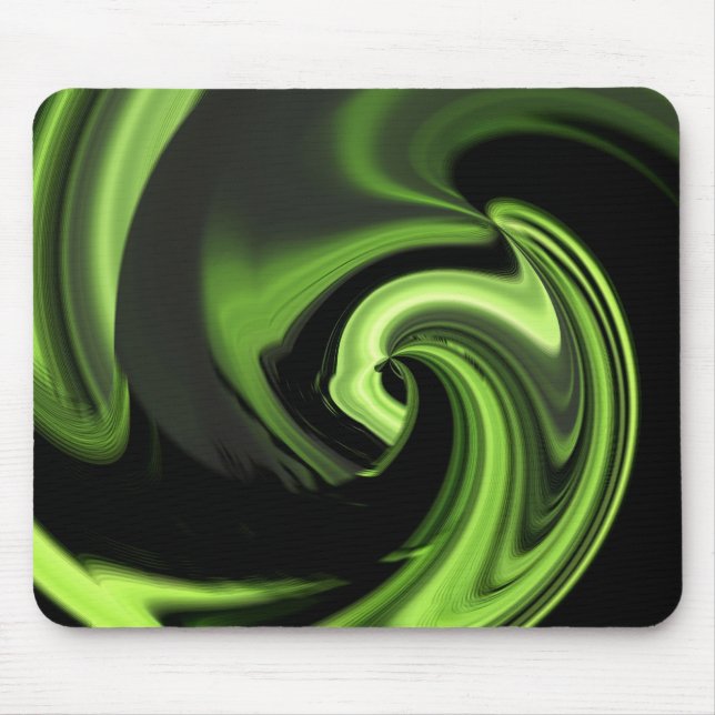 Tapis De Souris Chartreuse Vert Coeur Abstrait Mousepad (Devant)