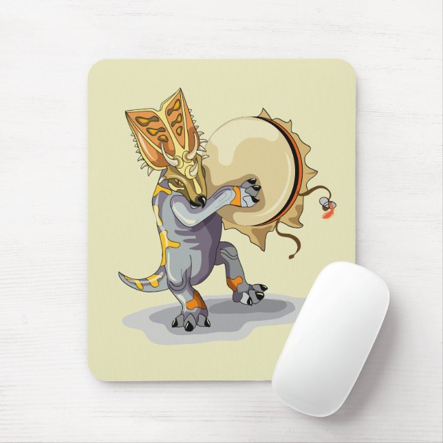 Tapis De Souris Chasmosaurus Dansant Un Rituel De Shaman (Avec souris)
