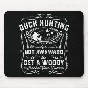 Tapis De Souris Chasse au canard amusant Chasse Vintage au bois Am