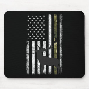 Tapis De Souris Chasse au cerf blanc Chasseur Elk Buck Camo Amériq