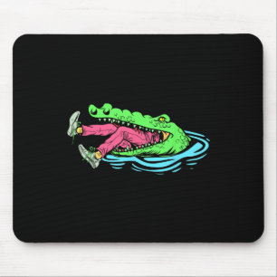 Tapis De Souris Chasse au Croc drôle saison Chasse au Crocodile Ch