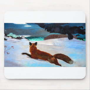 Tapis De Souris Chasse au renard de Winslow Homer