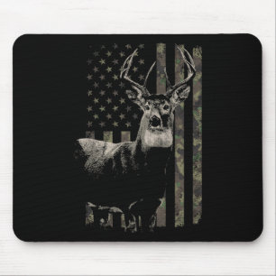 Tapis De Souris Chasse Camo Drapeau Américain Cerf