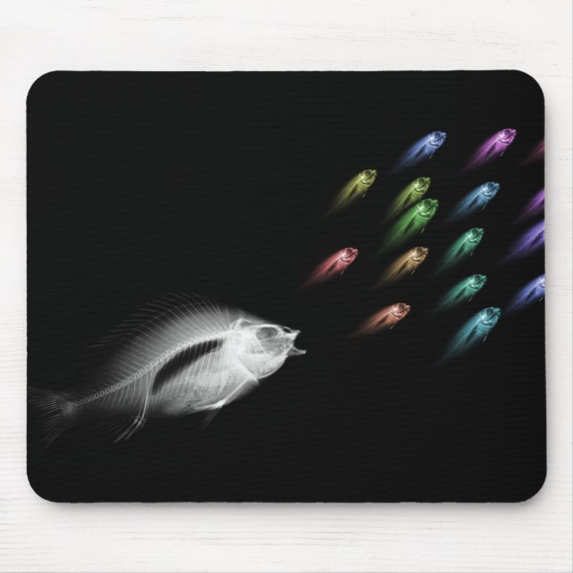 TAPIS DE SOURIS CHASSE DE POISSONS DE RAYON X - ARC-EN-CIEL (Devant)