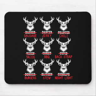 Tapis De Souris Chasse Drôle aux Cerfs Père Noël Tee Men Femmes Ch