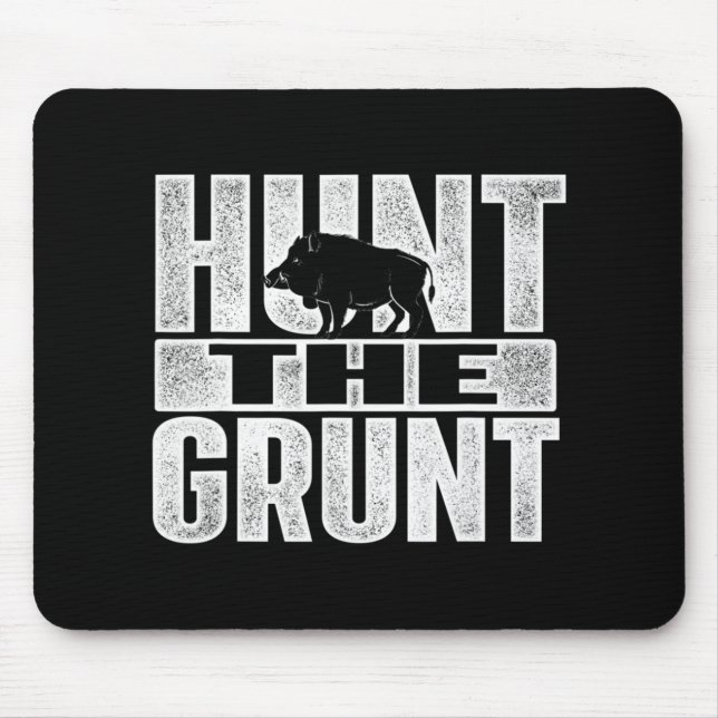 Tapis De Souris Chasse Le Grunt Boar Chasse Le Chasseur Wild Hog (Devant)