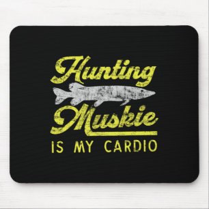 Tapis De Souris Chasse Muskie Est Mon Cardio Funny Musky River Fis
