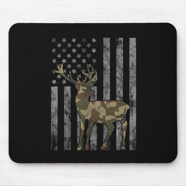 Tapis De Souris Chasseur Camouflage Chasse Chasse Buck Elk América (Devant)