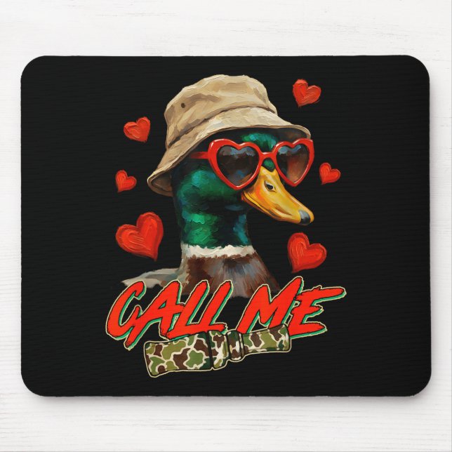 Tapis De Souris Chasseur de canard colvert de la Saint-Valentin Ca (Devant)