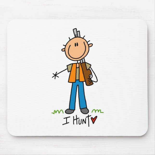 Tapis De Souris Chasseur de Stick Figure (Devant)