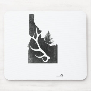 Tapis De Souris Chasseur d'élan de l'Idaho avec bois de mue