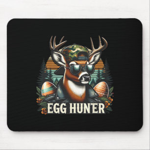 Tapis De Souris Chasseur d'oeufs Cerf Buck Vers l'arrière Casquett
