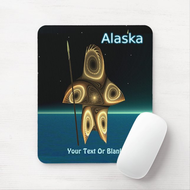 Tapis De Souris Chasseur inuit fractal (Avec souris)