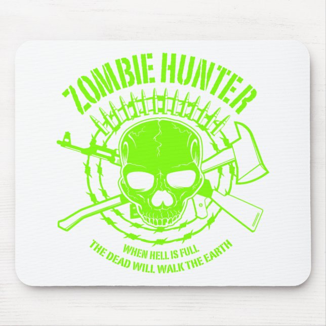 Tapis De Souris Chasseur Mousepad de zombi (Devant)