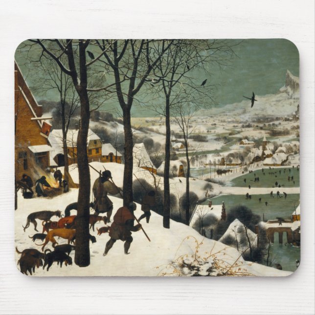 Tapis De Souris Chasseurs dans la neige par Pieter Bruegel l'Ancie (Devant)