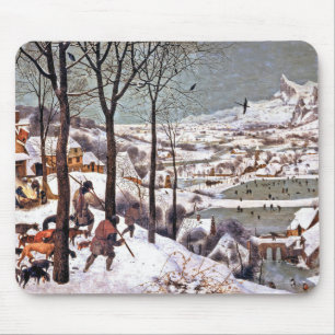 Tapis De Souris Chasseurs dans la neige, Pieter Bruegel l'Ancien