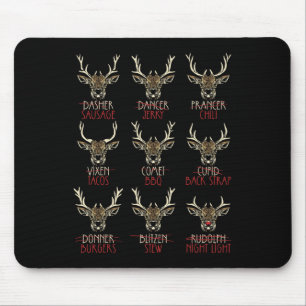 Tapis De Souris Chasseurs Drôle De Cerfs Tous Les Père Noël La Cha